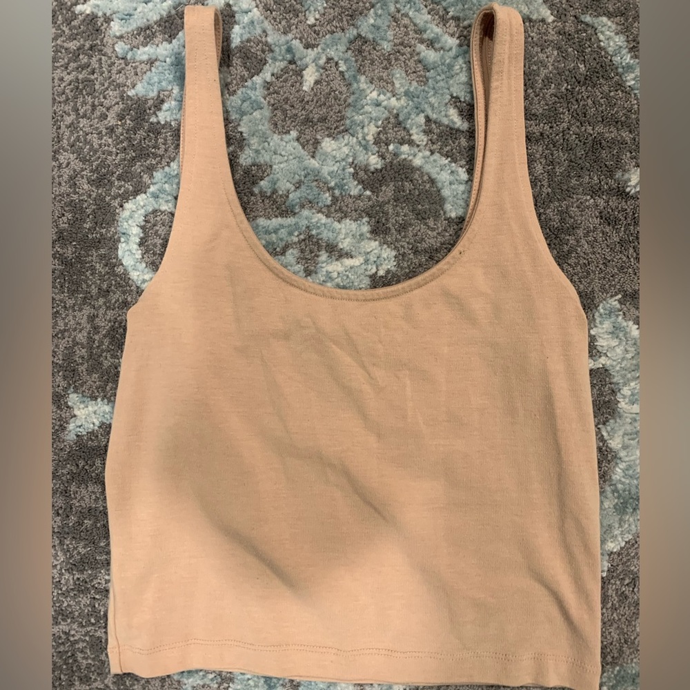 Forever 21 tan crop top, size is medium